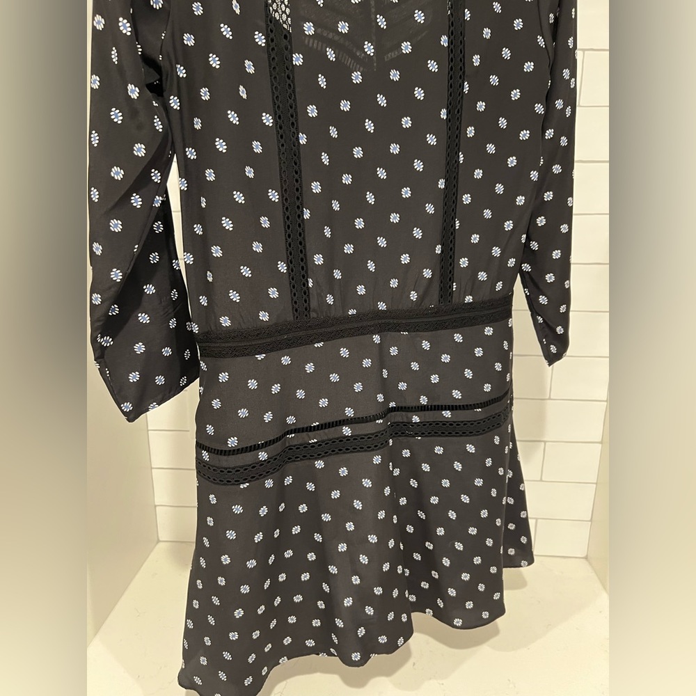 Veronica Beard Jasmine Silk Boho Dress. Lace and Macrame insets. EUC! - Picture 14 of 16
